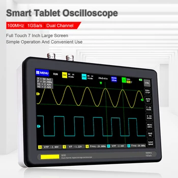 Digitálny Osciloskop 100MHz Dual Channel Mini Tablet Digitálny Osciloskop TFT LCD Dotknete Obrazovky Profesionálne Osciloskop