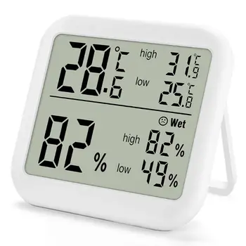 Digitálny Teplomer Vlhkomer Teplota Vlhkosť Meter Monitor Max Min Záznam pre Vnútorné Domov Skleníkových U4LB