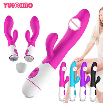 Dildo Vibrátor Sexuálne Hračky pre Ženy G-spot Stimuláciu Ženskej Vagíny, Klitorisu Masér Silné Vibrácie Silikónové AV Stick