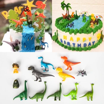 Dinosaurov Tému Party Cake Decor Dinosaura Jungle Safari Narodeninovej Party Dekor Chlapec 1 2 3 Narodeniny Dekor Jurský World Party Decor