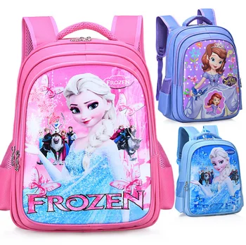 Disney 3D Digitálny Základnej Školy Tašky Mrazené batoh Dievčatá, detské Tašky Mš Schoolbags