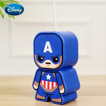 Disney Avengers sippy pohár multi-funkčná bábika pohár iron man svetelný pohár chladnička nálepky Cola cup