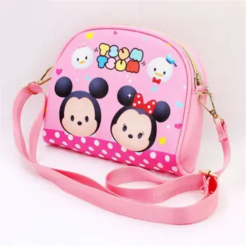 Disney deti kabelky tsum mickey mouse, minnie anime, komiksu PU dievčatko messenger taška mrazené princezná Sophia taška cez rameno