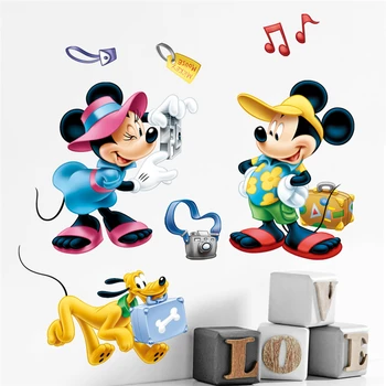 Disney mickey minnie fotografiu klienta samolepky na stenu pre deti izby domova cartoon 40*60 cm stenu pvc nástenné art plagáty