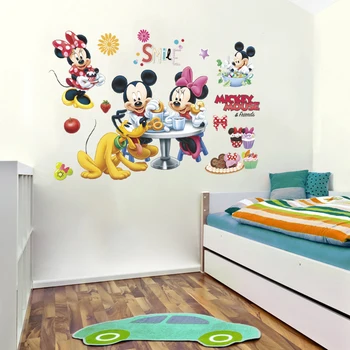 Disney Mickey Minnie Mouse Pluto Stenu Deti Izby Strany Domova Cartoon 25*70 cm Samolepky na Stenu Pvc Nástenné Art Diy Plagáty