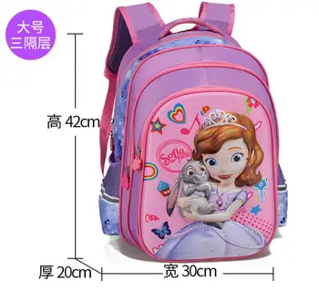 Disney mrazené Sofia školák aktovka školy cartoon mš princezná batoh dievča záťaž batoh, veľká kapacita cestovanie