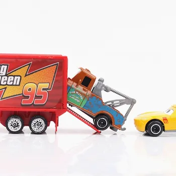 Disney Pixar Cars 3 7pcs/Veľa Lightning Mcqueen Jackson Búrka Mack Strýko Truck 1:55 Diecast Kovové Auto Darček Pre Deti S Box