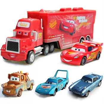 Disney Pixar Cars Hračky Lightning McQueen Jackson Búrka Mack Strýko Truck+Malé Auto 1:55 Diecast Model Automobilu Pre Deti Najlepšie Darčeky
