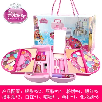 Disney Princezná mrazené make-up Okno Detí Kozmetické Hračky, kabelky Bezpečné, Netoxické Watersoluble make-up, hračky
