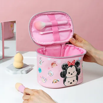 Disney skutočné Mickey Minnie tsumtsum multifunkčné kozmetická taška skladovanie taška kórejská dievča mince kabelku bábika taška