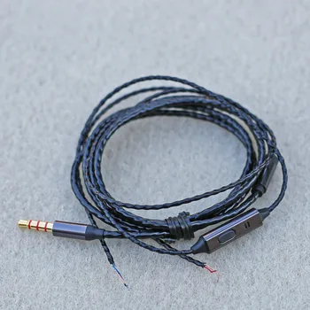 DIY 3,5 mm OFC Slúchadlá Audio Kábel Drôt s Mikrofónom pre IPhone Android Telefóny Slúchadlá Kábel