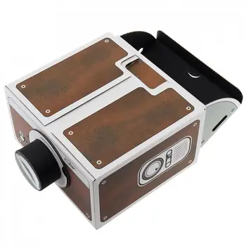 DIY 3D Kartón Mini Smartphone Projektor Novinka Nastaviteľné Mobile Mobilný Telefón Projektor Karty Board Portable Kino V Krabici