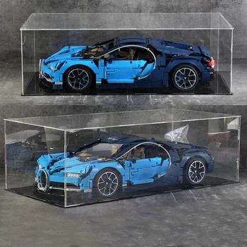 DIY Akryl Displej Prípade Self-Install Jasné Cube Box Pre LEGO pre Porsche 911 GT3 RS Bugatti 42056 42096 42083 Tehly Hračka
