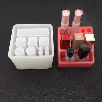 DIY crystal Epoxidové Živice silikónové formy obdĺžnikové námestie kolo rúž úložný box Formy ručne vyrobené zrkadlo šperky Výrobu Nástrojov