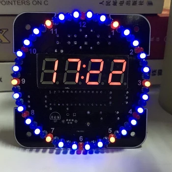 DIY elektronické stavebnice led hodiny kit digital trubice Kolo DS1302 svetelný senzor regulácie teploty DIY stavať auta s puzdrom
