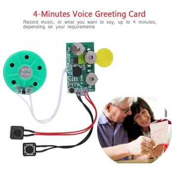 DIY Pohľadnice Čip, 4 minúty, Záznamové Hlas Zvukový Čip Hlas Pohľadnice pre Dovolenku batožiny náhradné diely