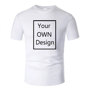 DIY T shirt Svoj VLASTNÝ Dizajn Značky, Loga/Obrázok Vlastné Mužov a ženy, Krátky rukáv Bežné T-shirt topy Tee 13 farba