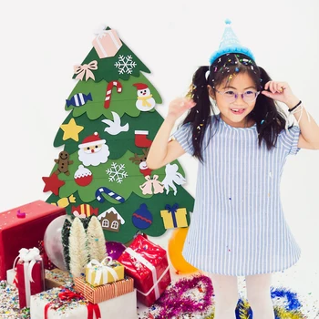 DIY Vianočný Stromček Cítil Vianočný Strom Nový Rok Dovolenku Strany Darčeky Dvere Domov Ozdoby na Vianočnú Atmosféru Dekorácie
