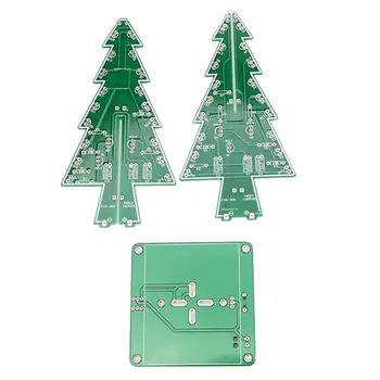 DIY Vianočný Stromček LED Bleskom Auta 3D Elektronické Učenie Kit - Farebné LED súpravy