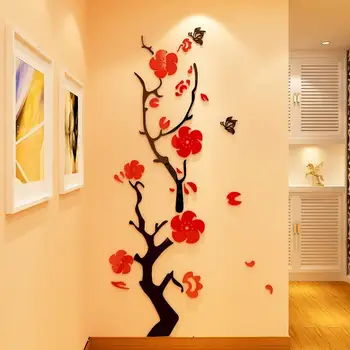 DIY Vymeniteľné Kvety Viniča nástenná maľba Chodbe Samolepky na Stenu Dekor Obývacia Izba Stenu Larhe 3D Stenové Nálepky Moderné Tapety