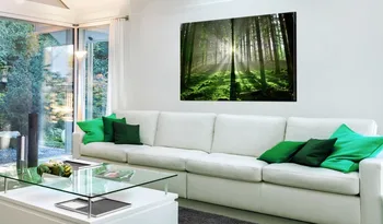 DIY Zarámované Plátno, Maľovanie na Fotografie Vytlačené na Plátne Emerald Forest Obrázok, Fotografia, Tlač Obývacia Izba Art Decor