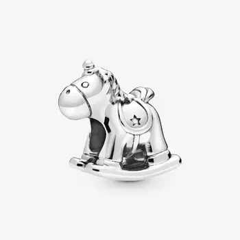 DIY Zvierat Striebro fit Originálne Šperky Pandora Náramku Ženy Darček 2020 925 Sterling Silver Unicorn Hojdací Kôň Čaro