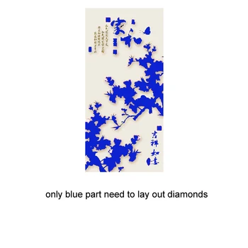 DIY špeciálny tvar diamantu maľby s kamienkami čiastočné vŕtať cross stitch výšivky domáce dekorácie darček Slivka vtákov, Čínskej