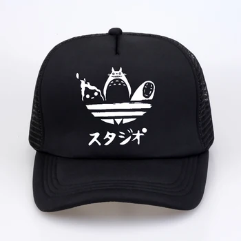 Dizajn harajuku klobúk Cartoon Totoro Odvážneho Preč šiltovky Č Tvár Anonymný Človek snapback klobúky Ženy Anime oka trucker spp