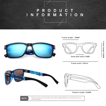 Dizajn značky Classic Polarizované slnečné Okuliare black Light Muži Ženy Jazdy Námestie Rámom Slnečné Okuliare Muž UV400 Gafas De Sol 2020