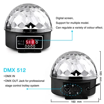 DJ Svetlo DMX Soundlights 21 Režimy Diaľkového Ovládania LED Disco Disco Ball Lampa Farebná Hudba, Diskotéka Zvuk Strana Svetlá
