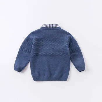 DK16246 dave bella jeseň dieťa dieťa boys módne 5Y-13Y koberčeky sveter deti toddl knitwearer deti roztomilý pletený sveter