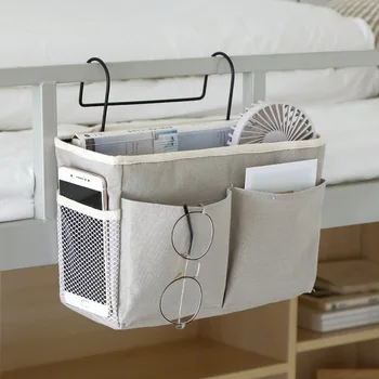 Dm / home Posteli skladovanie visí taška plátno úložný kôš bavlnená posteľná bielizeň umenie Nordic štýl posteli uskladnenie závesné košíky