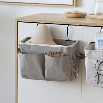 Dm / home Posteli skladovanie visí taška plátno úložný kôš bavlnená posteľná bielizeň umenie Nordic štýl posteli uskladnenie závesné košíky