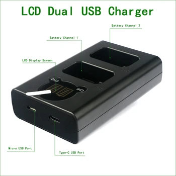 DMW-BLG10 BLE9 Batérie + Duálny USB Nabíjačka pre Panasonic Lumix DC-TZ96 TZ95 TZ97 DMC-TZ80 TZ81 DMC-TZ82 DMC-TZ85 DC-LX100M2