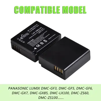 DMW-BLG10 BLG10 BLG10E DMW-BLE9 Batérie + LED Duálny USB Nabíjačka pre Panasonic Lumix DMC GF6 GX7 GF5 ZS100 ZS60 LX100 GX85 GX80