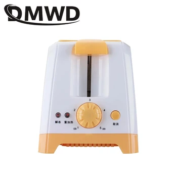 DMWD Automatické Opekač Chleba Pečenie Toast Rúra, varná doska Elektrická Raňajky Stroj 2 Plátky Slot Multifunkčné Chlieb Maker EÚ Plug