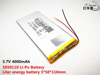 Dobrý Qulity 3,7 V,4000mAH 5050110 Polymer lithium ion / Li-ion batéria pre tablet pc BANKA,GPS,mp3,mp4
