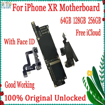 Dobrý Testované Na iphone xr Doska s/bez Tváre ID Factory unlock , originálne Pre iphone xr Logic board 64GB/128 G/256