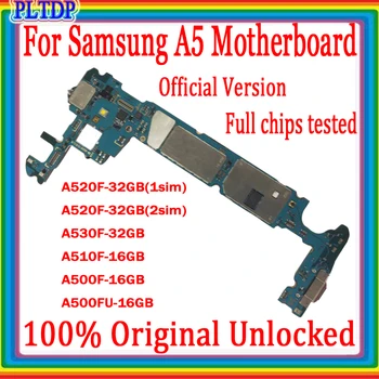 Dobrý testované na Samsung Galaxy A5 A520F A530F A510F A500F A500FU základnej Dosky, Originálne odomknutý Pre Galaxy A5000 Logic Board