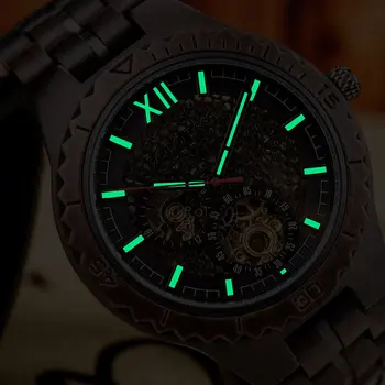 DODO JELEŇ Populárne Muži Mechanické Hodinky Šport 2020 Drevené Montre Automatique Homme Náramkové hodinky Muž Vianočný darček Dropshipping