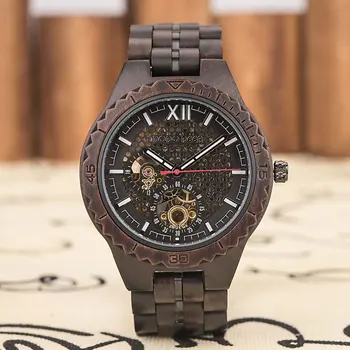 DODO JELEŇ Populárne Muži Mechanické Hodinky Šport 2020 Drevené Montre Automatique Homme Náramkové hodinky Muž Vianočný darček Dropshipping