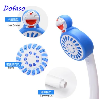 Dofaso ABS plast Kúpeľňa so sprchou hlavu Klasický dizajn Doraemon cartoon baby sprcha G1/2 dážď showerhead darček pre Dieťa