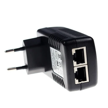 Dohľad KAMEROVÝ Bezpečnostný 48V 0,5 A 24W POE elektrickej siete POE Injektor Ethernet Adaptér IP Telefónu s Fotoaparátom PoE Napájanie NÁS EÚ Plug