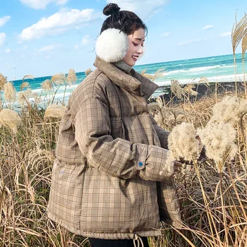 Dole Bavlnené oblečenie žien krátkom odseku 2021 nové kórejská verzia voľné chlieb, oblečenie hrubé zimné Bundy kabát stožiare, tide