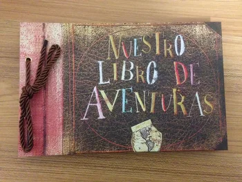 Dolu nášho Libro De Aventuras/Naše Dobrodružné Knihy, DIY Album fotografií, Svadobné Scrapbooking, 80 strán & Pixar HORE tematické Dary