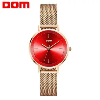 DOM Luxusné Rose gold Oka pásu Náramok Ženy Hodinky Módne Ženy Hodinky Dámske Náramkové hodinky Quartz 2020 Mladé Dievča Nepremokavé