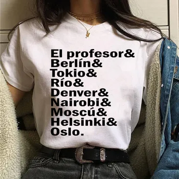 Dom Papiera t shirt Peniaze Heist ženy La Casa De Abstraktných vtipné tričko top tee fashion t-shirt žena lete ženy tričko