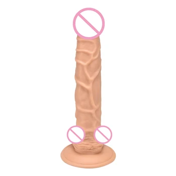 DOMI 26*4,5 cm Realistický Penis Stimulátor Penis Skutočnej Pokožke Pocit Sex Silikónové Umelé Dildo pre Ženy