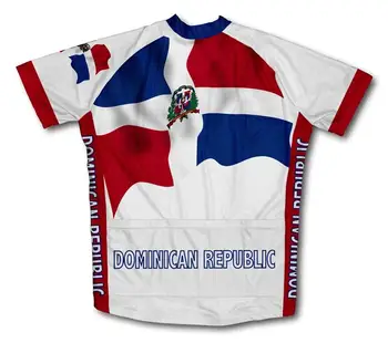 Dominikánska Republika Vlajka Cyklistické Dresy Lete Krátky Rukáv Bicykli Nosenie Požičovňa maillot priedušná MTB Krátke cyklistické oblečenie