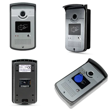 Domov Intercom Video Dvere Telefónne RFID Fotoaparát Prístupový Systém s 2 Monitory 7